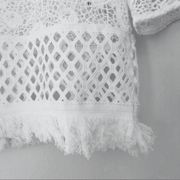 New! Crochet 3/4 Sleeve Fringe Cover - Picture 4 of 8